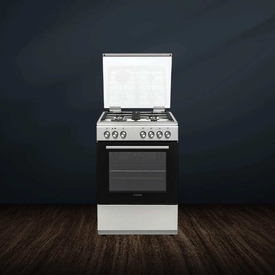 Gas and Electric Oven Inox 60 CM 4 Gas Burners