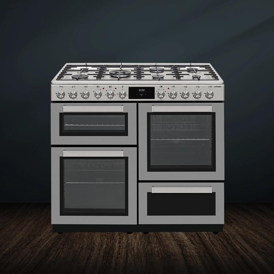 Gas & Electric Cooker INOX 100×60 7 GAS BURNERS