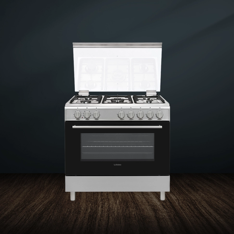 Gas & Electric Cooker INOX 90X60 CM 5 Gas Burners